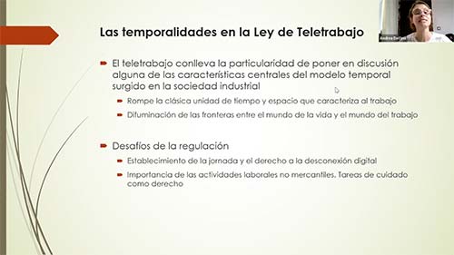 Mesa redonda: "Teletrabajo, trabajo remoto y las nuevas rformas flexibles de trabajar en la postpandemia"